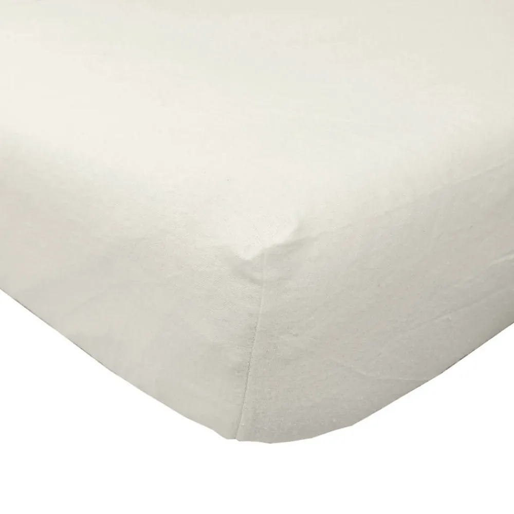 Homescapes Drap-housse crème en flanelle grand bonnet 180 gm² - 90 x 190 cm -* Drap Housse|Drap Housse