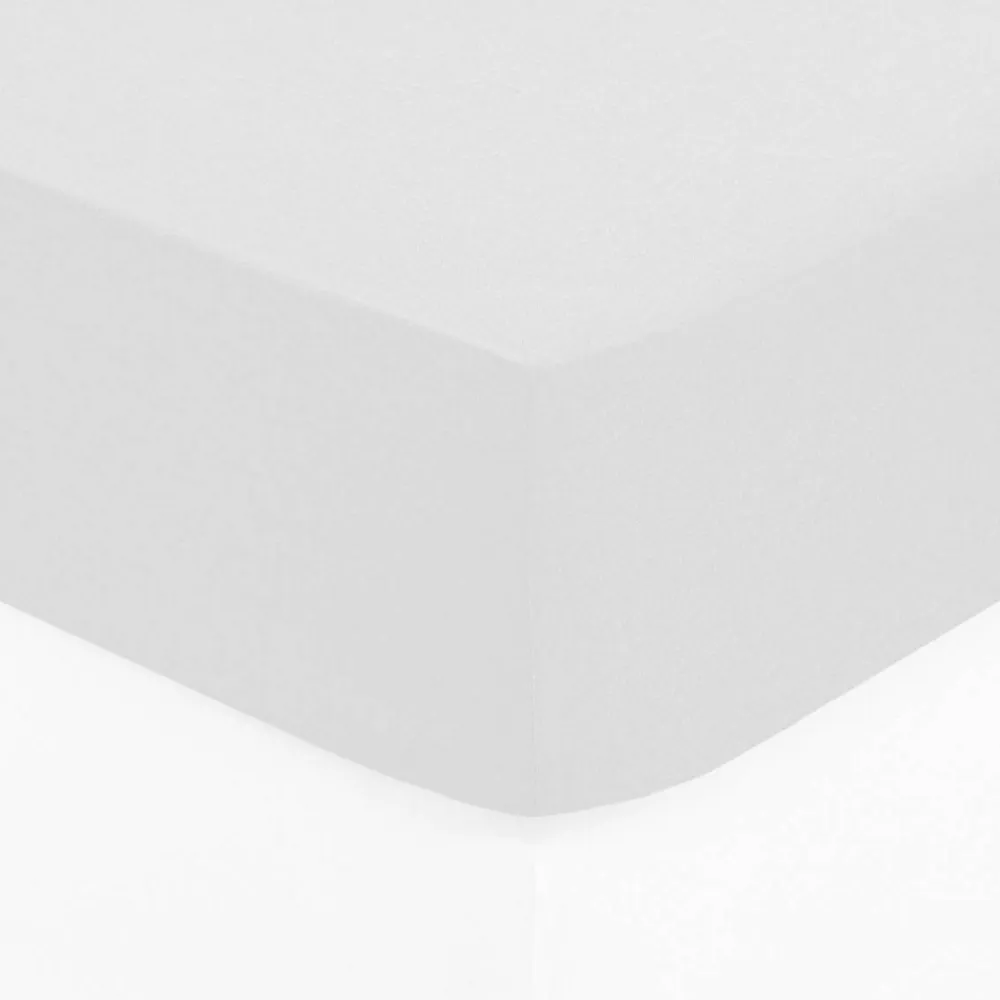 Drap-housse en coton - blanc - bonnet H30cm - 90x190 cm - Atmosphera>Atmosphera Créateur D'Intérieur