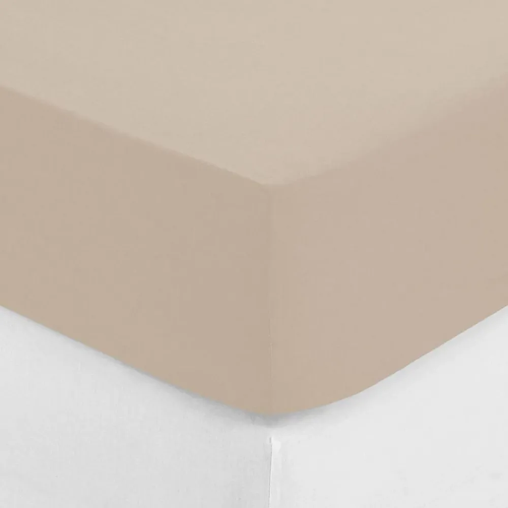 Atmosphera Créateur D'Intérieur Drap-housse en coton - lin - bonnet H30cm - 140x190 cm - Atmosphera* Drap Housse|Drap Housse