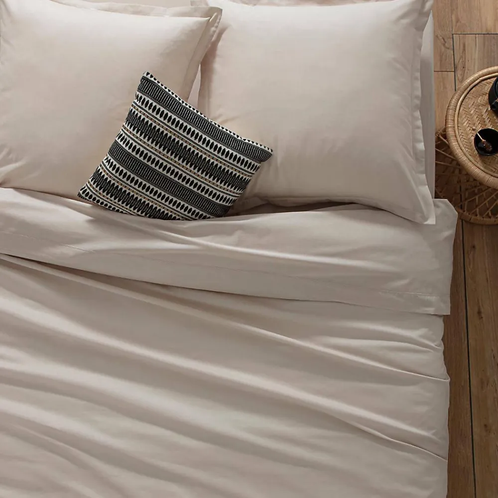 Atmosphera Créateur D'Intérieur Drap-housse en coton - lin - bonnet H30cm - 140x190 cm - Atmosphera* Drap Housse|Drap Housse