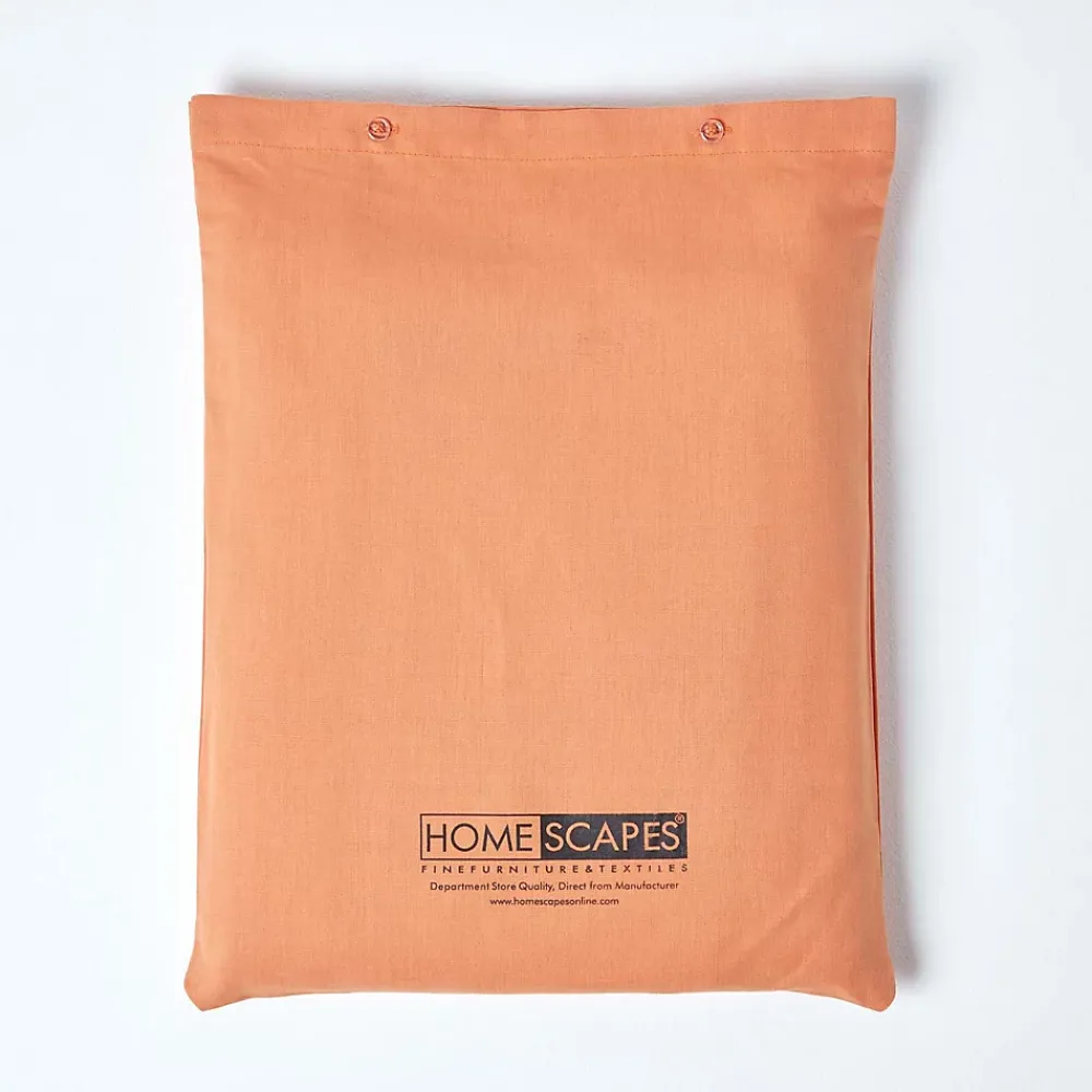 Homescapes Drap-housse en lin lavé orange - 100 x 200 cm* Drap Housse|Drap Housse