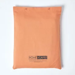 Homescapes Drap-housse grand bonnet en lin lavé orange - 140 x 190 cm -* Drap Housse|Drap Housse