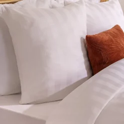 Drap-housse Isadora satin 160x200cm blanc - Atmosphera><noscript><img width=