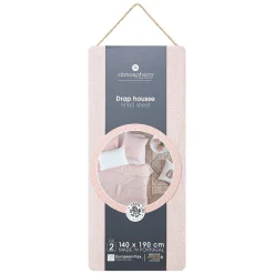 Drap-housse Linah - rose - lin lavé 140x190 cm - Atmosphera><noscript><img width=