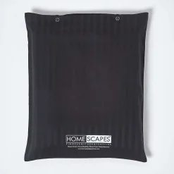 Homescapes Drap-housse rayé 180 x 200 cm 100% coton égyptien 330 fils coloris noir -* Drap Housse|Drap Housse