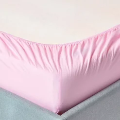 Homescapes Drap-housse rose 100% coton égyptien 200 fils 120 x 190 cm -* Drap Housse|Drap Housse