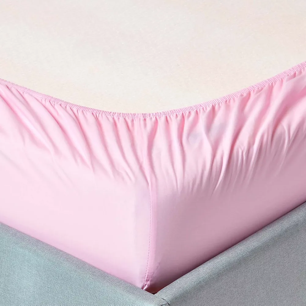 Homescapes Drap-housse rose 100% coton égyptien 200 fils 120 x 190 cm -* Drap Housse|Drap Housse