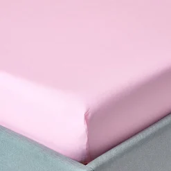 Homescapes Drap-housse rose 100% coton égyptien 200 fils 120 x 190 cm -* Drap Housse|Drap Housse