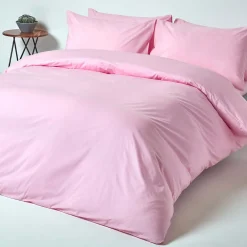 Drap-housse rose 100% coton égyptien 200 fils 90 x 190 cm -><noscript><img width=
