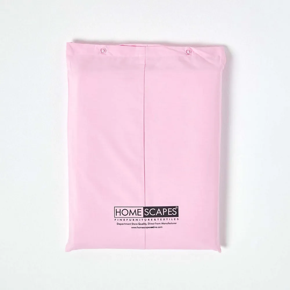 Drap-housse rose 100% coton égyptien 200 fils 90 x 190 cm ->Homescapes Clearance