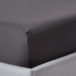 Homescapes Drap-housse uni 90 x 190 cm 100 % coton égyptien 1000 fils coloris gris foncé -* Drap Housse|Drap Housse