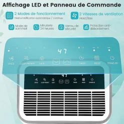 Déshumidificateur 25 L Jour Déshumidificateur électrique Minuterie 24H 2 Vitesses de Ventilation 2 Modes><noscript><img width=