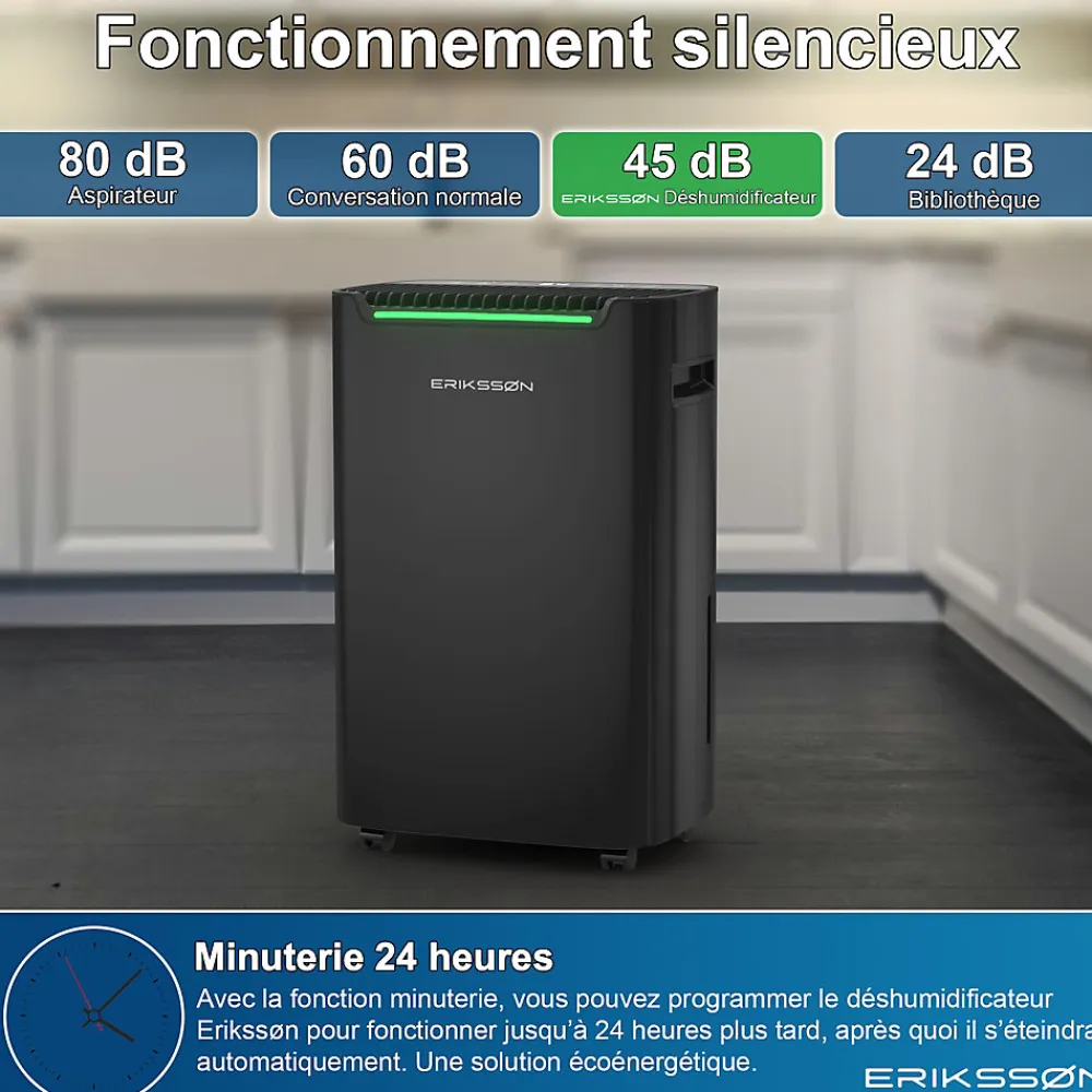 Déshumidificateur 20 litres adapté pour chambre salon cave Dehumidifier>Eriksson Clearance