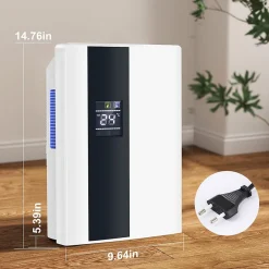 Déshumidificateur 2000 ml avec télécommande, minuterie 24 h, nettoyage UV et mode veille (blanc)>Nettlife Online