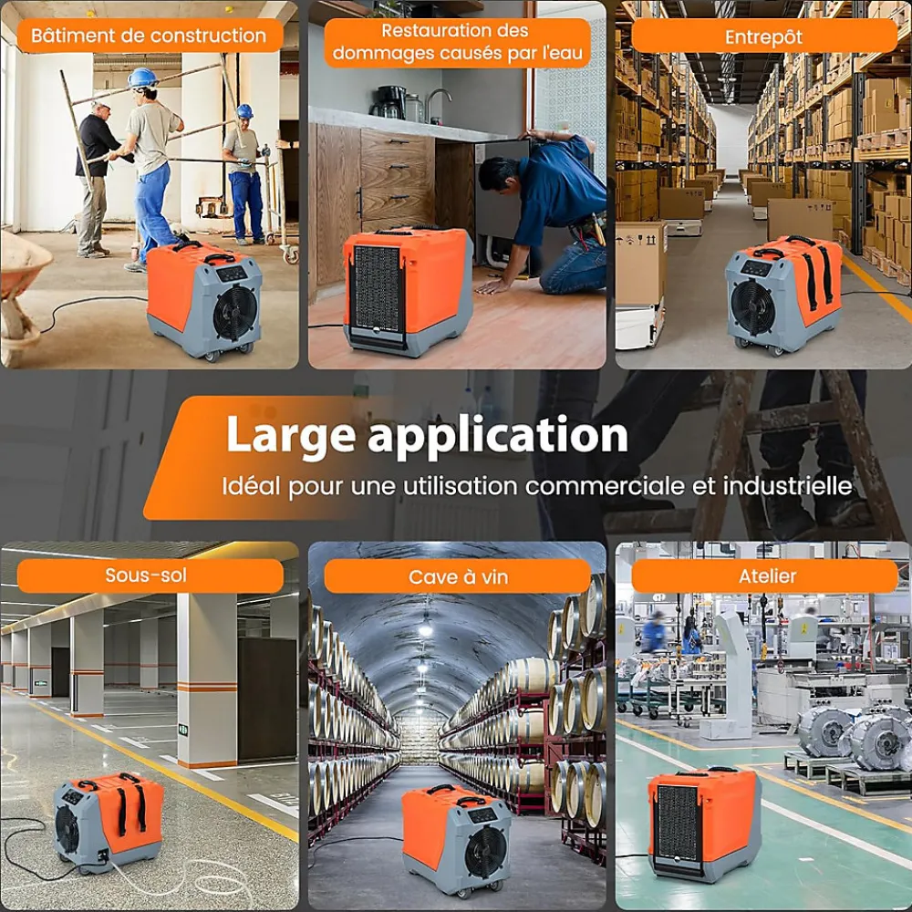 Déshumidificateur air 85 L jour Déshumidificateur Mobile avec Dégivrage Automatique Minuterie 24H Tuyau de drainage Pompe>Giantex Discount