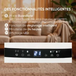 Déshumidificateur d'air - Nova 5L/jour, réservoir amovible, filtre à charbon actif, ioniseur intégré><noscript><img width=