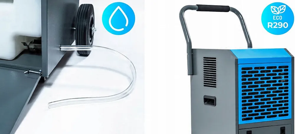 Déshumidificateur d'air industriel 70L/24H réservoir 5.5L absorbeur d'humidité 1 pièce.>Hexwelt