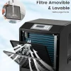 Giantex Déshumidificateur Industriel1300W,118L/Jour, Contrôle Humidité,avec 4 Roues,Minuterie 0-24H,pour Entrepôts et Caves 790 m² (Noir)* Déshumidificateur D'Air