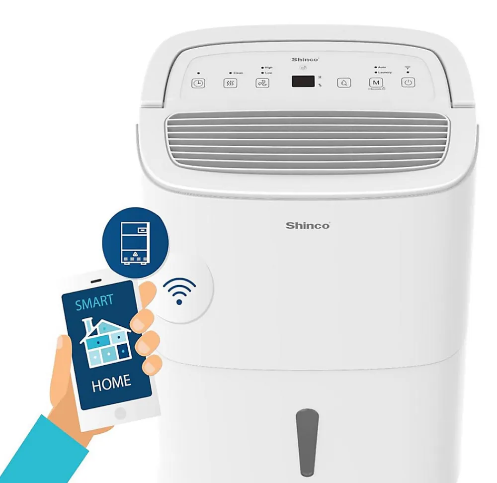Déshumidificateur Portable Blanc 30L - Purificateur d'Air avec Filtre à Charbon Actif + Minuterie 24h + Drainage Continu>Shinco