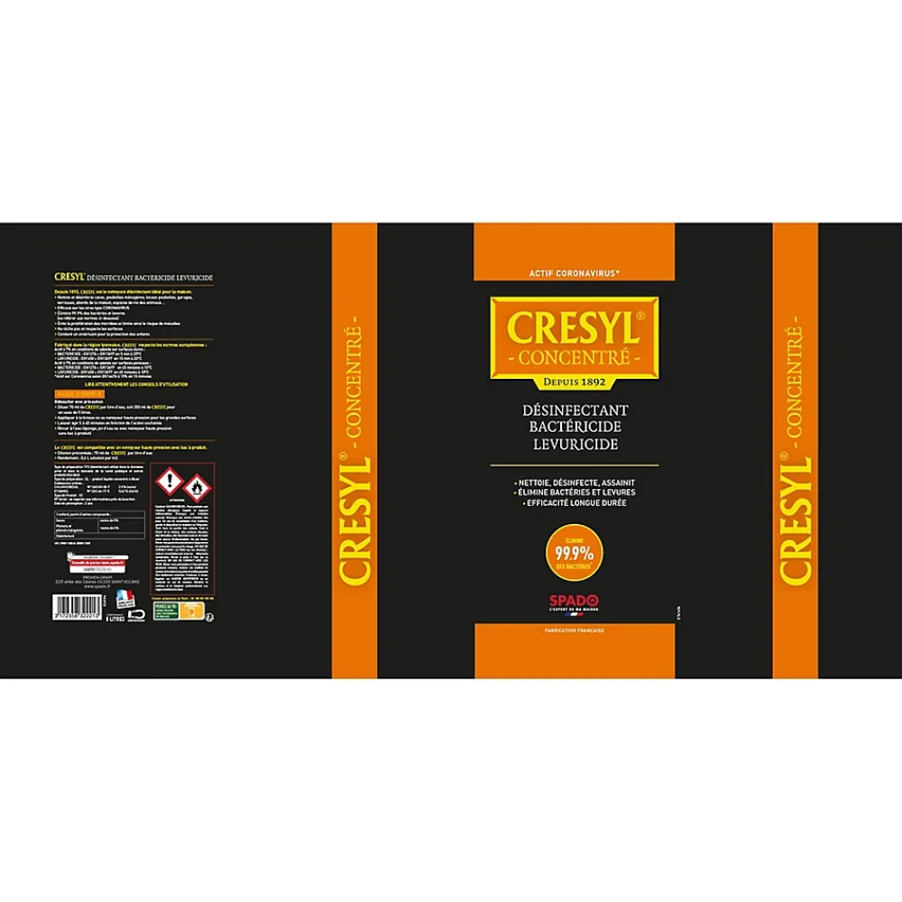 Spado Désinfectant bactéricide fongicide 5L, Crésyl* Désinfectant