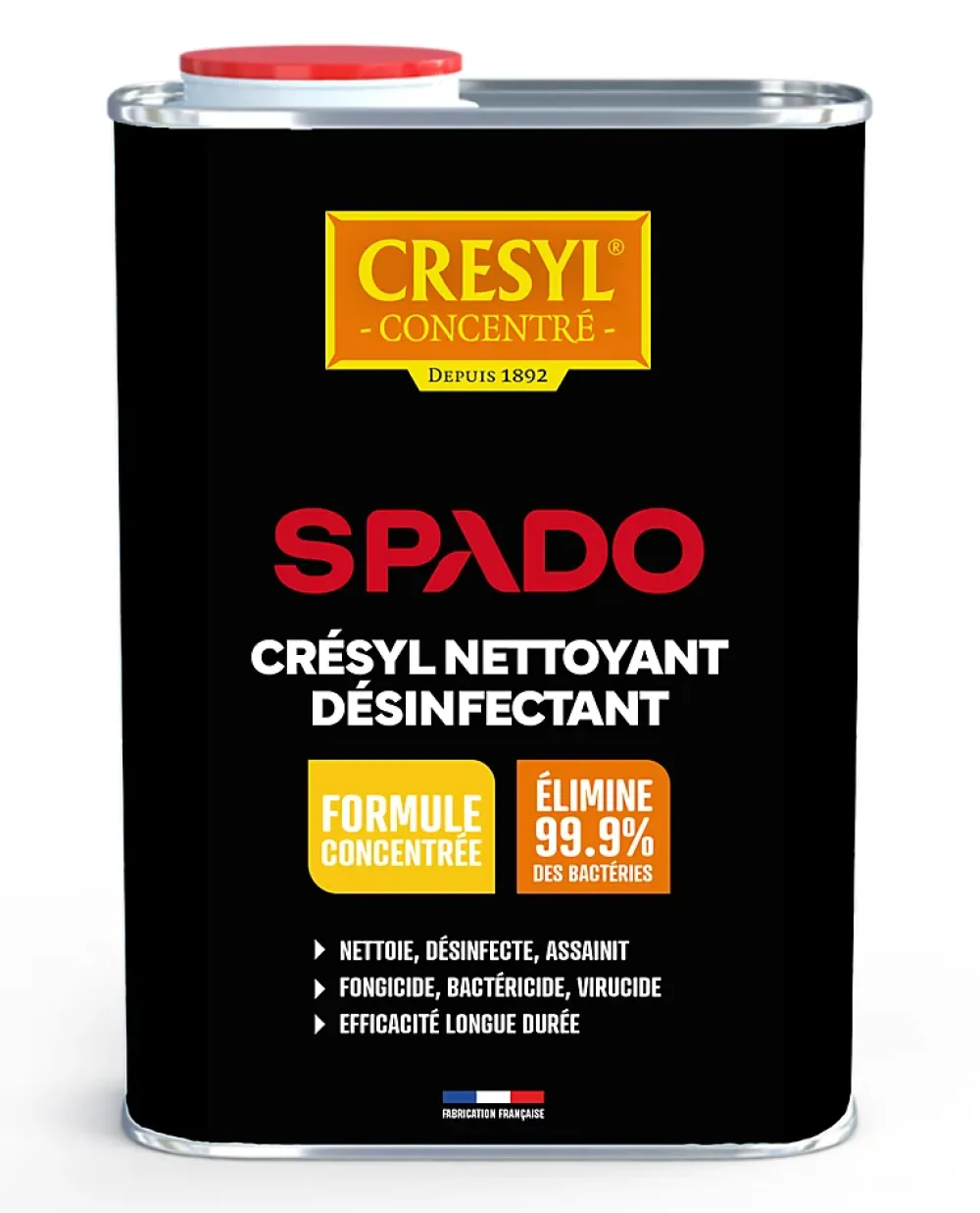Spado Désinfectant bactéricide fongicide 1L, Cresyl* Désinfectant