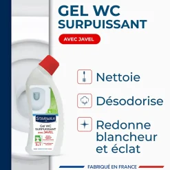 Starwax Désinfectant nettoyant gel javel WC 750 ml* Nettoyant Pour Wc
