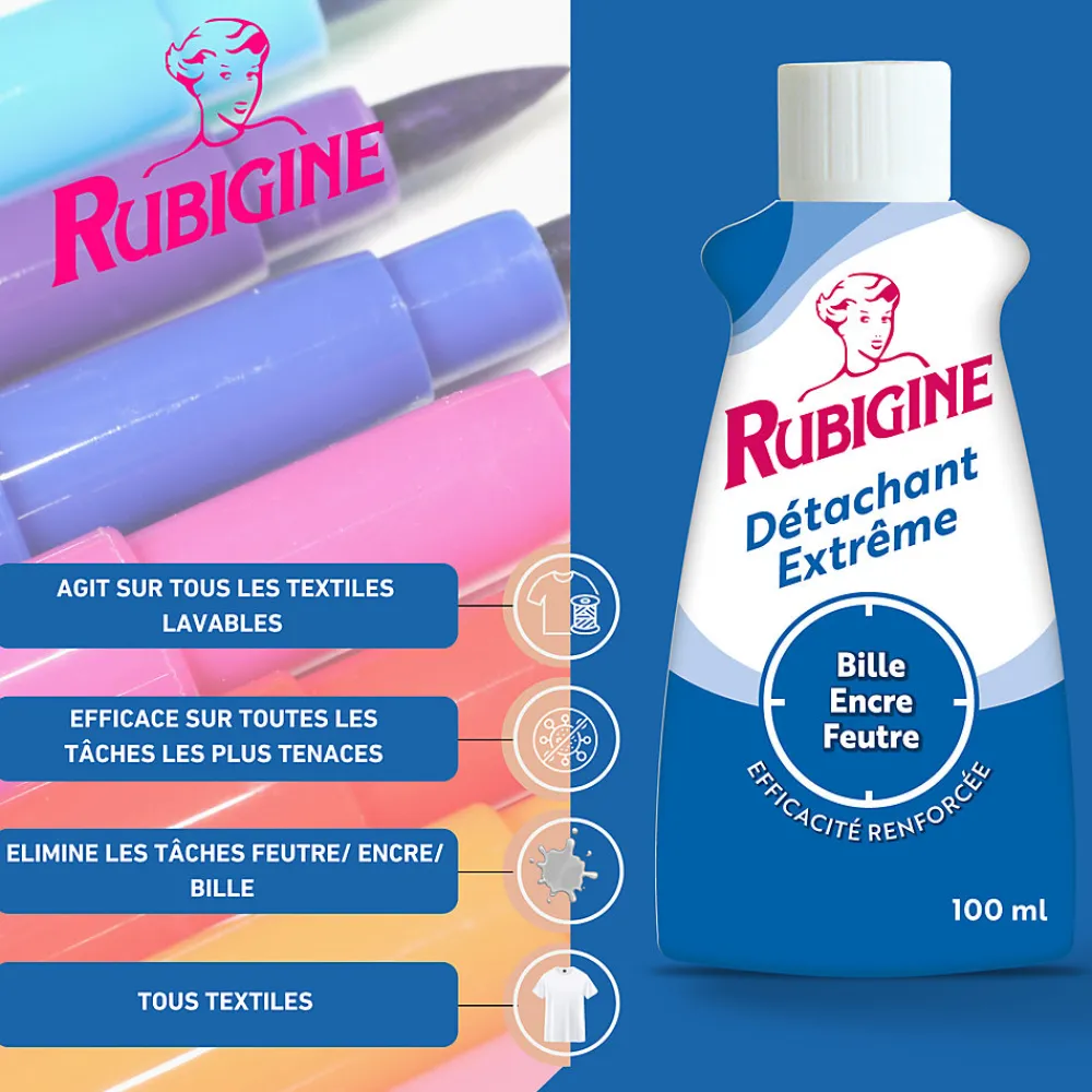 Détachant extrême bille, encre, feutre 100ml>Rubigine Best