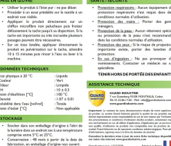 Guard Industrie Détachant tissu TexClean 500ml Tissu Matelas Canapé et Tapis Détachant et Nettoyant Professionnel* Entretien Du Textile