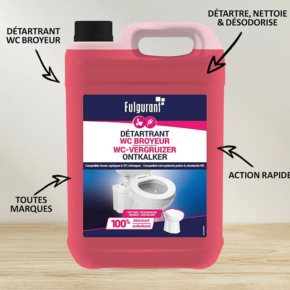 Détartrant broyeur action rapide Fulgurant 5L> Hot