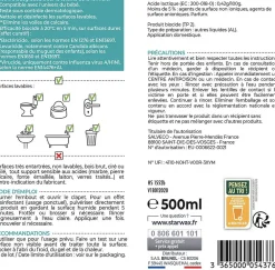 Détartrant désinfectant sanitaires 500ml>Starwax Online