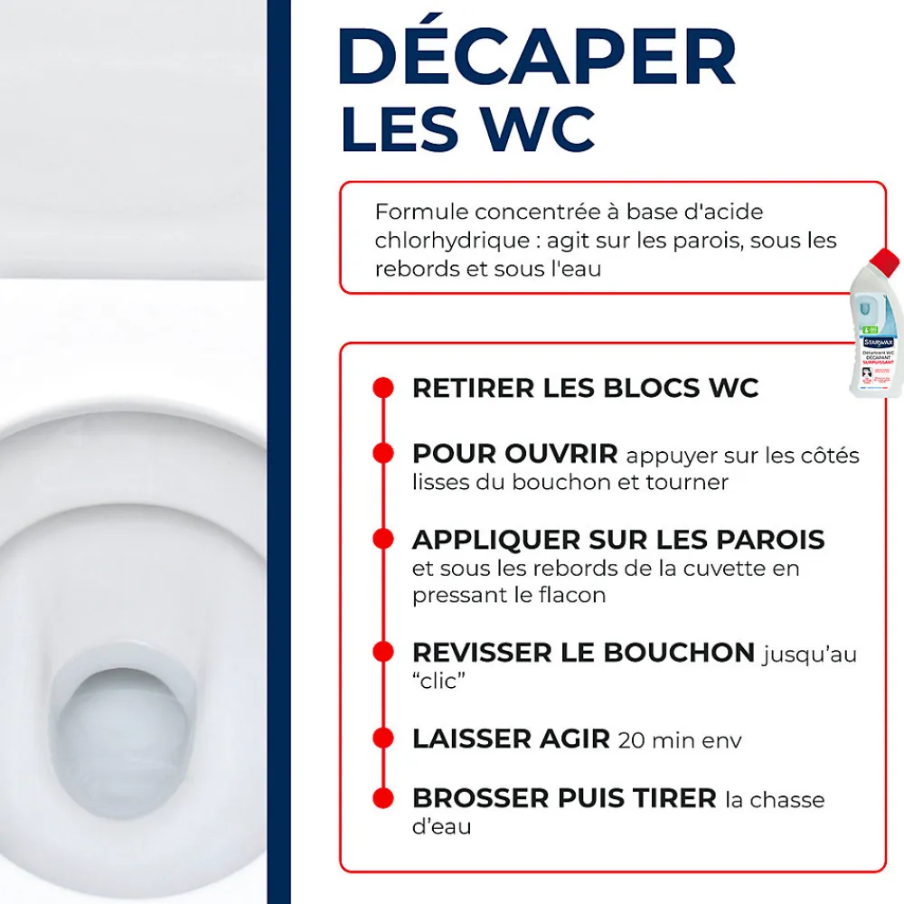Détartrant gel WC bec directionnel 750g>Starwax Clearance