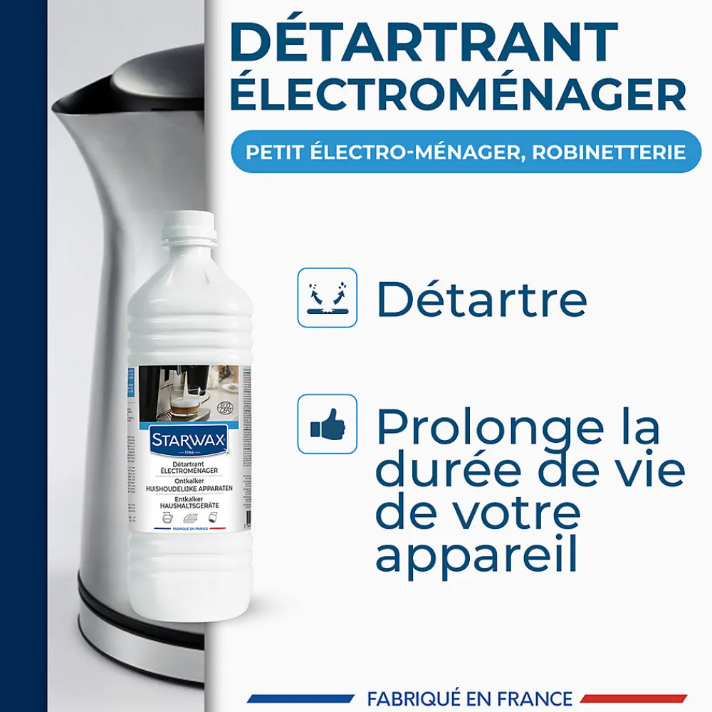 Détartrant électroménager Ecocert 1L>Starwax Outlet