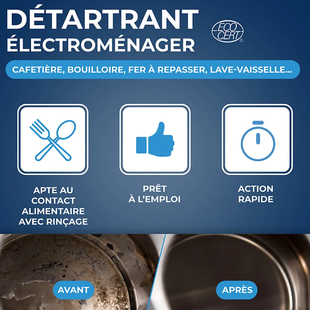 Détartrant électroménager Ecocert 1L>Starwax Outlet
