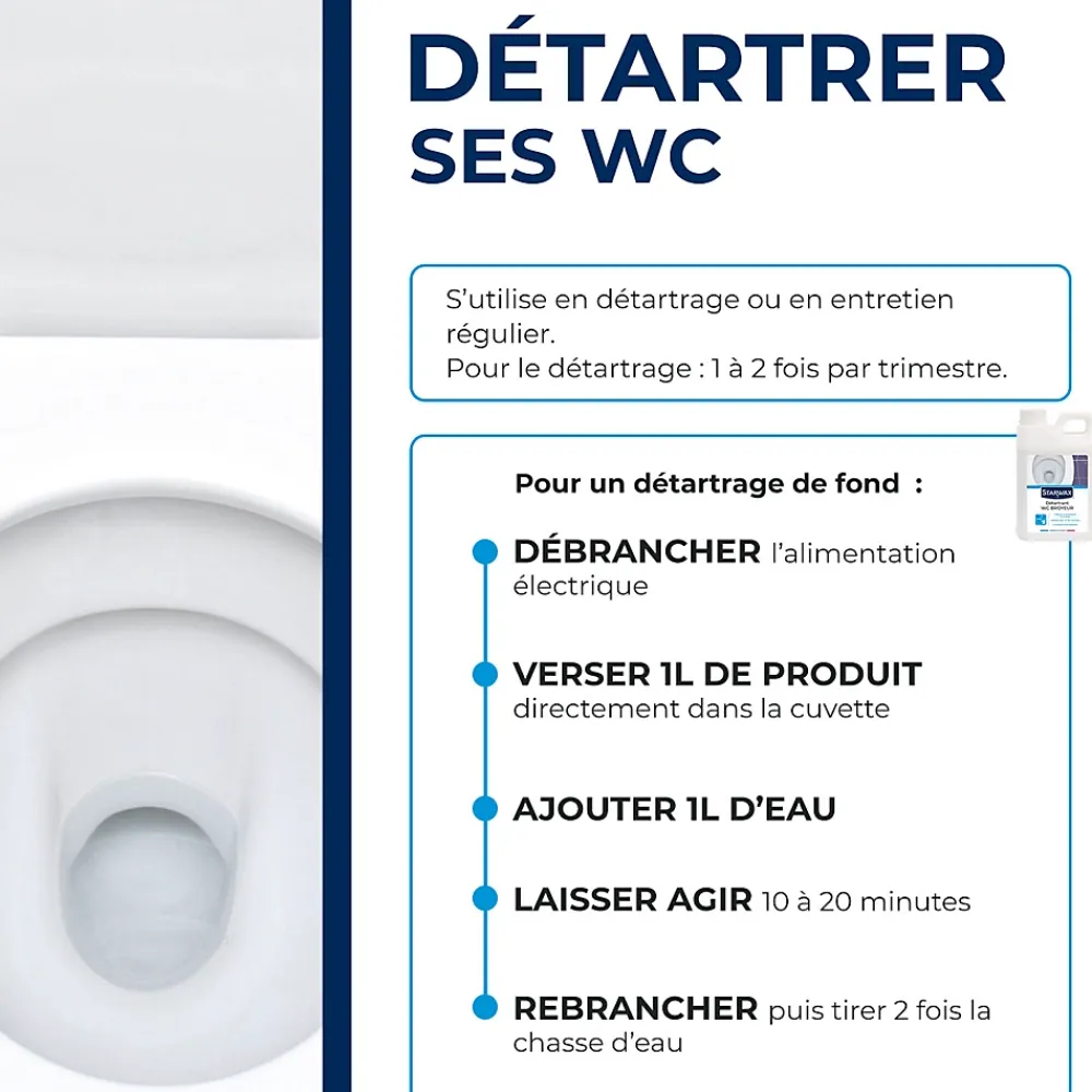 Starwax Détartrant pour WC broyeurs 2L* Nettoyant Pour Wc