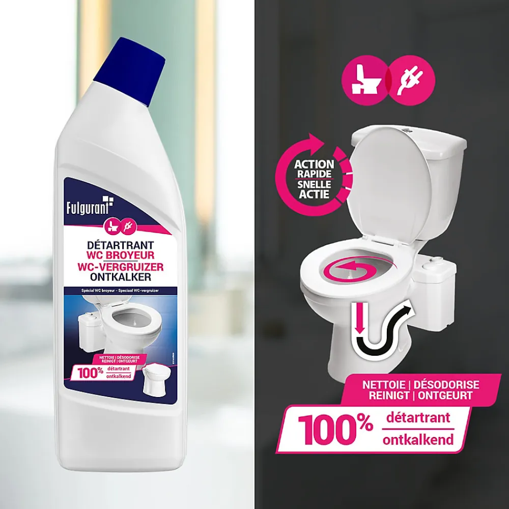 Détartrant sanitaire pour broyeur 1l>FULGURANT SANITAIRE New