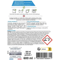 Détartrant surpuissant 500ml +20% gratuit>Starwax