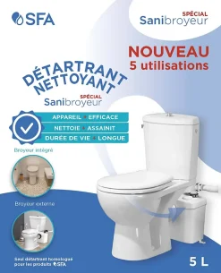 SFA Détartrant WC spécial Sanibroyeur 5L* Nettoyant Pour Wc