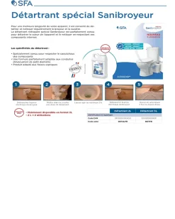 SFA Détartrant WC spécial Sanibroyeur 5L* Nettoyant Pour Wc
