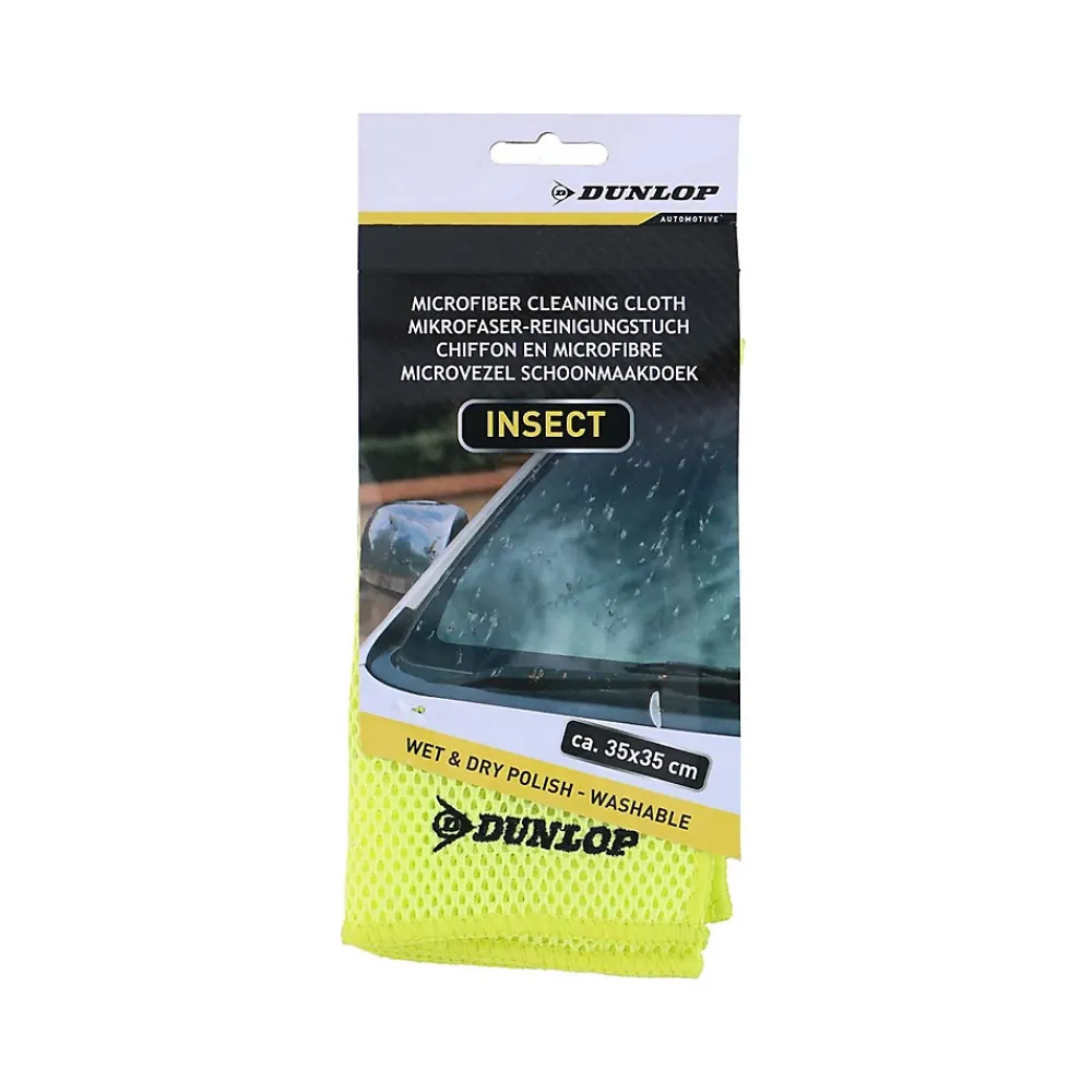 Dunlop Chiffon Microfibre Anti-Insectes 35x35cm 290gsm - Lavable & Réutilisable, Nettoyage Efficace Pare-Brise & Carrosserie* Chiffon