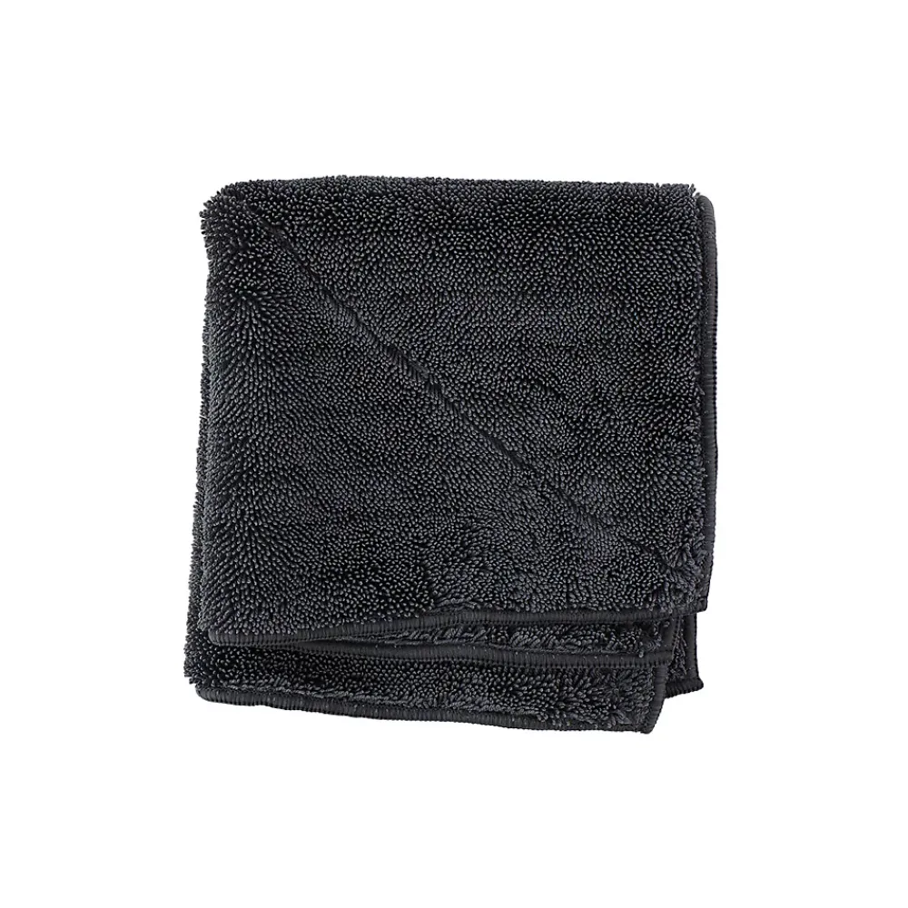Dunlop Lot de 2 Chiffon Microfibre XL Voiture 36x36cm, Ultra-Absorbant 660gsm, Lavable & Réutilisable, Nettoyage Sec & Humide* Chiffon