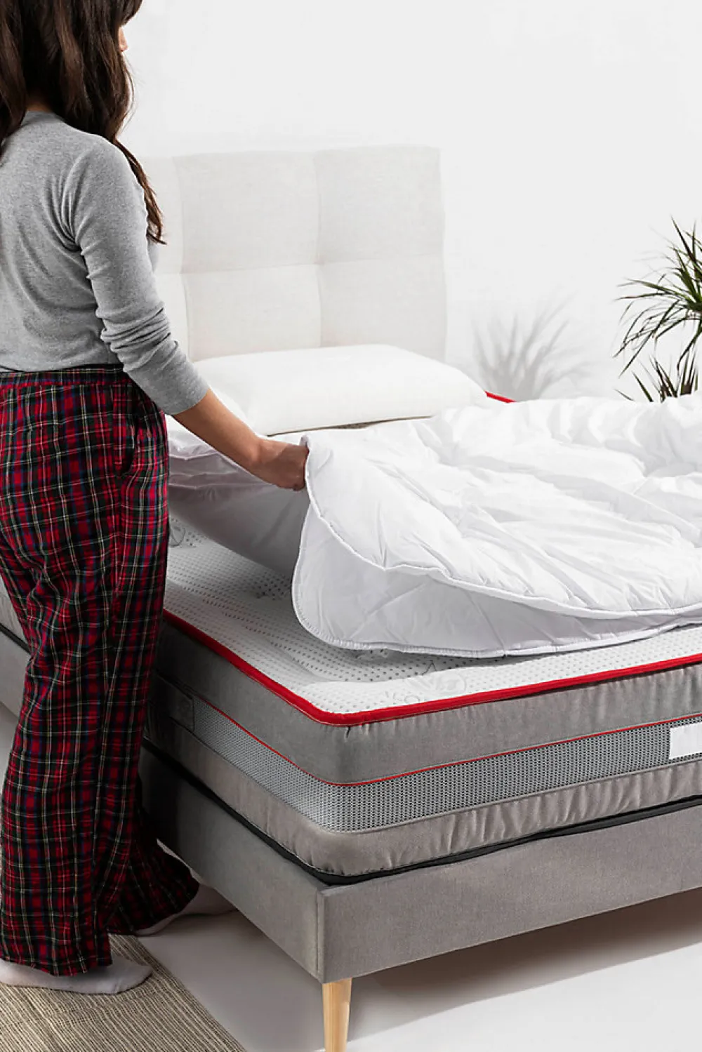 Duvet de Percal Taille 220 x 180 cm Hauteur 2 cm>Indream Discount