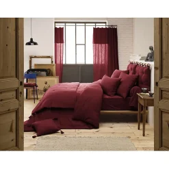Edredon Gaïa Lie de Vin 90 x 200 cm>L'Effet Papillon Discount