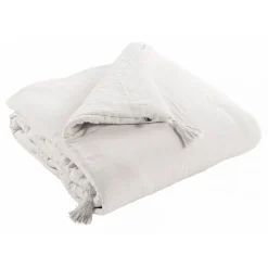 Edredon ou Bout de lit "Gaïa" toutes dimensions "Gaze de Coton" - Gaïa Chantilly - 150 x 150 cm>L'Effet Papillon Outlet