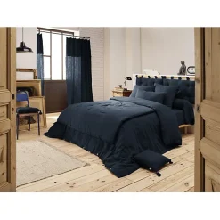 L'Effet Papillon Edredon ou Bout de lit "Gaïa" toutes dimensions "Gaze de Coton" - Gaïa Minuit - 150 x 150 cm* Boutis, Couvre-Lit, Édredon