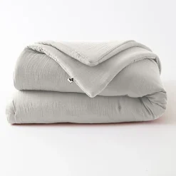 Edredon ou Bout de lit "Gaïa" toutes dimensions "Gaze de Coton" - Gaia Nuage - 180 x 240 cm>L'Effet Papillon Discount
