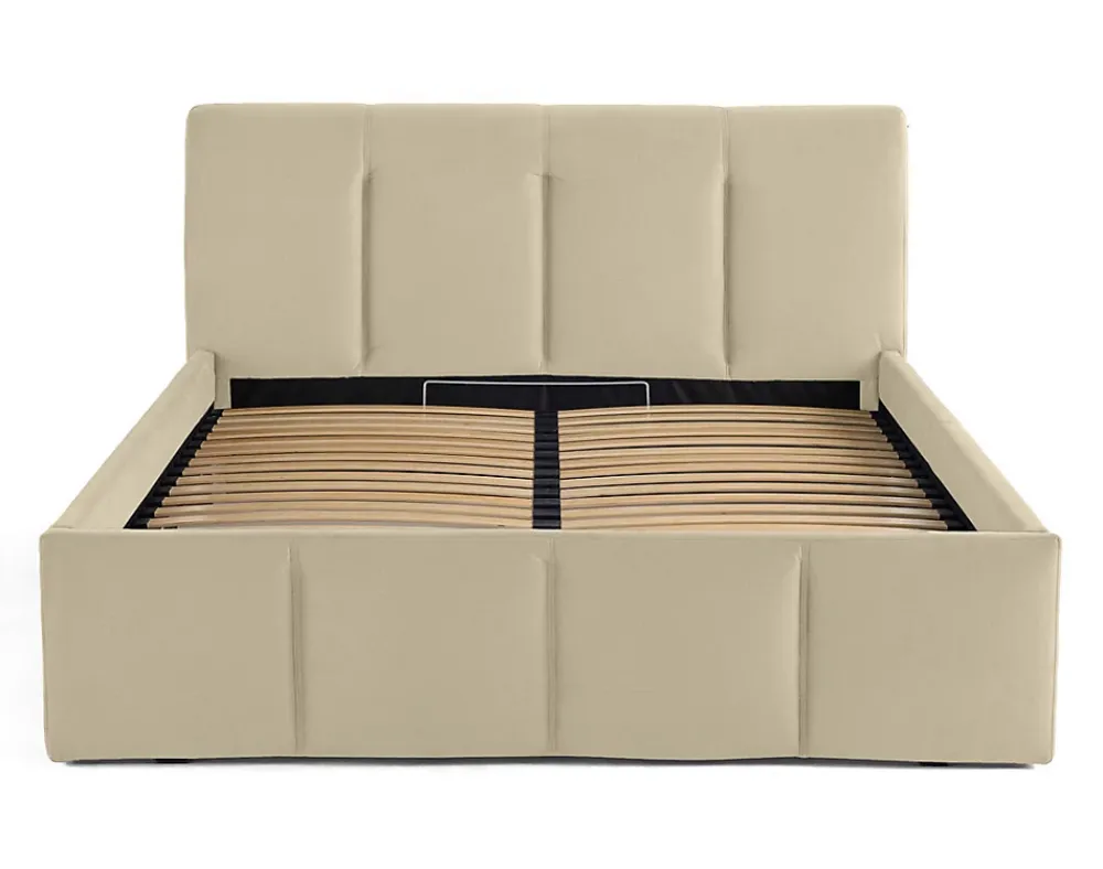 Lisa Design Elysia - lit coffre - 140x190 - en velours - sommier inclus -* Lit Coffre