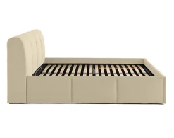 Lisa Design Elysia - lit coffre - 140x190 - en velours - sommier inclus -* Lit Coffre