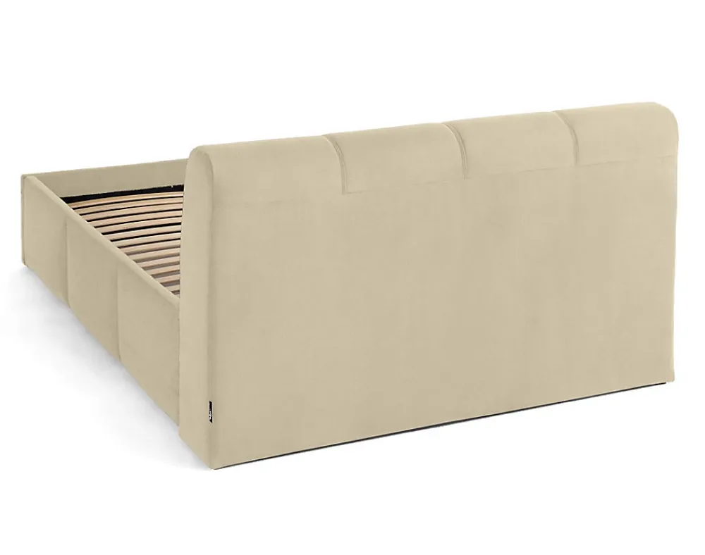 Lisa Design Elysia - lit coffre - 140x190 - en velours - sommier inclus -* Lit Coffre