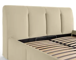 Lisa Design Elysia - lit coffre - 140x190 - en velours - sommier inclus -* Lit Coffre