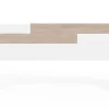 Ensemble 2 tables de chevet + tête de lit coloris effet bois / blanc - Hauteur 105 x Longueur 212 x Profondeur 36 cm>Pegane Hot